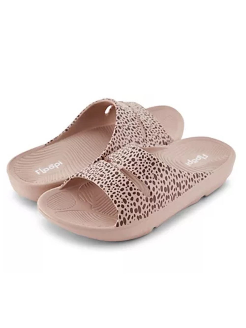 Floopi | Sophie Leopard Printed Comfort Slide Sandals, Size 10